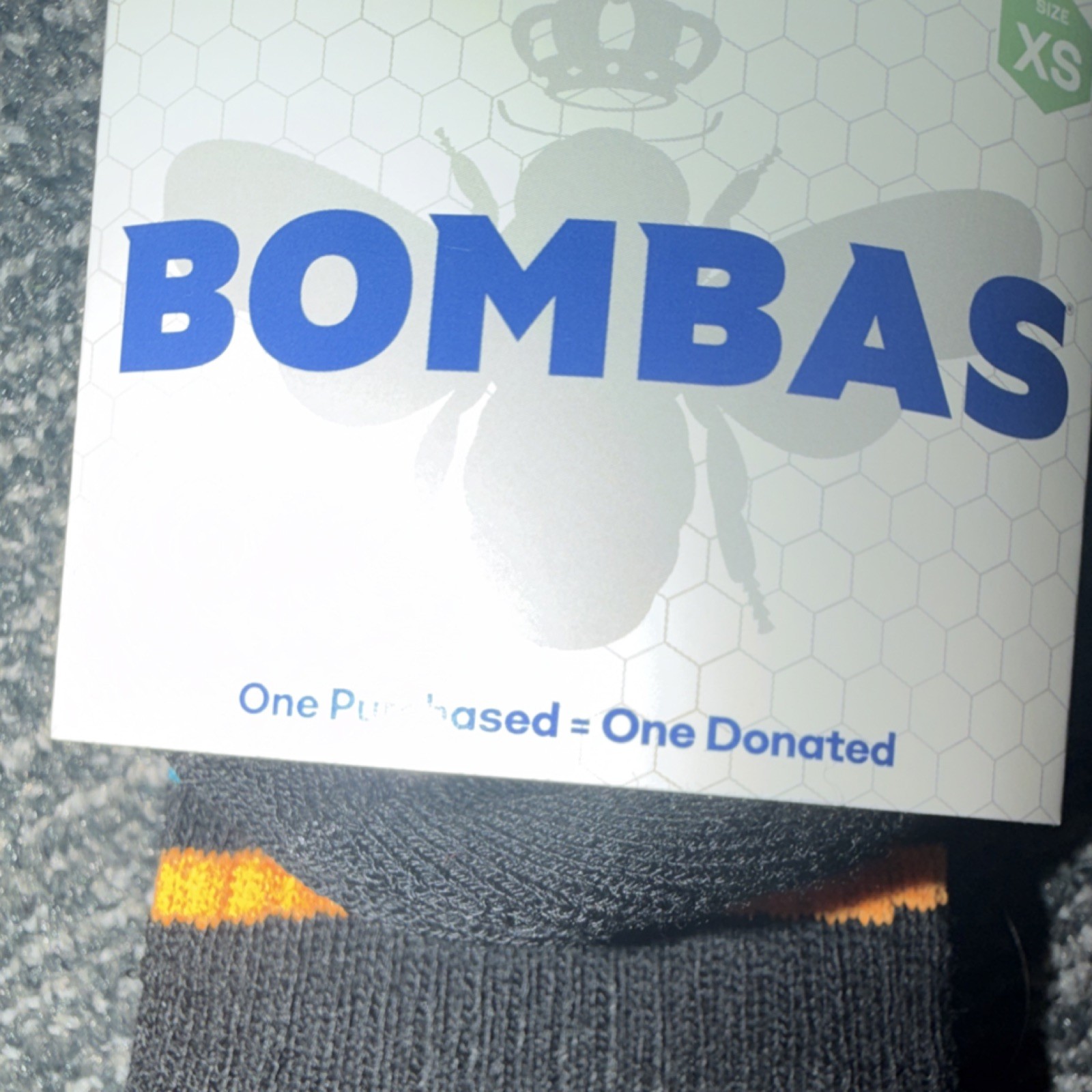 Bombas XS Crew Socks Black Bee Geometric Arch Support Cushioned 12 for $39.99
