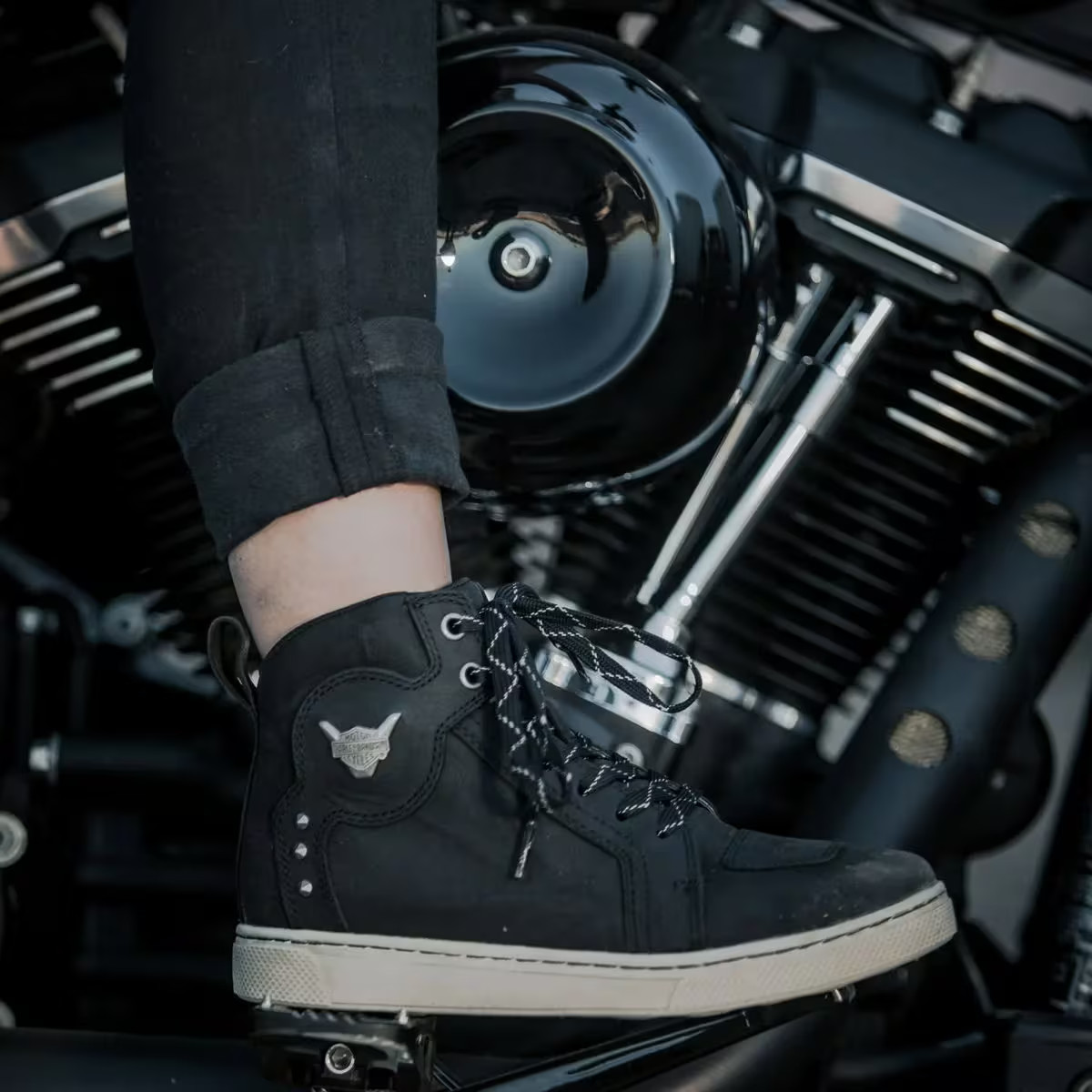 Harley-Davidson Women Bateman 4″ Metal Footwear Leather