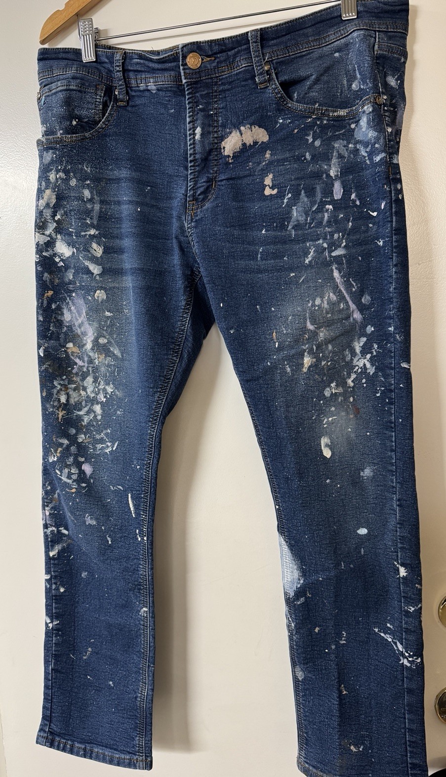 Connecticut Originals Canaan Slim Jeans 36×30 Stretch AS-IS Heavy Paint Stain