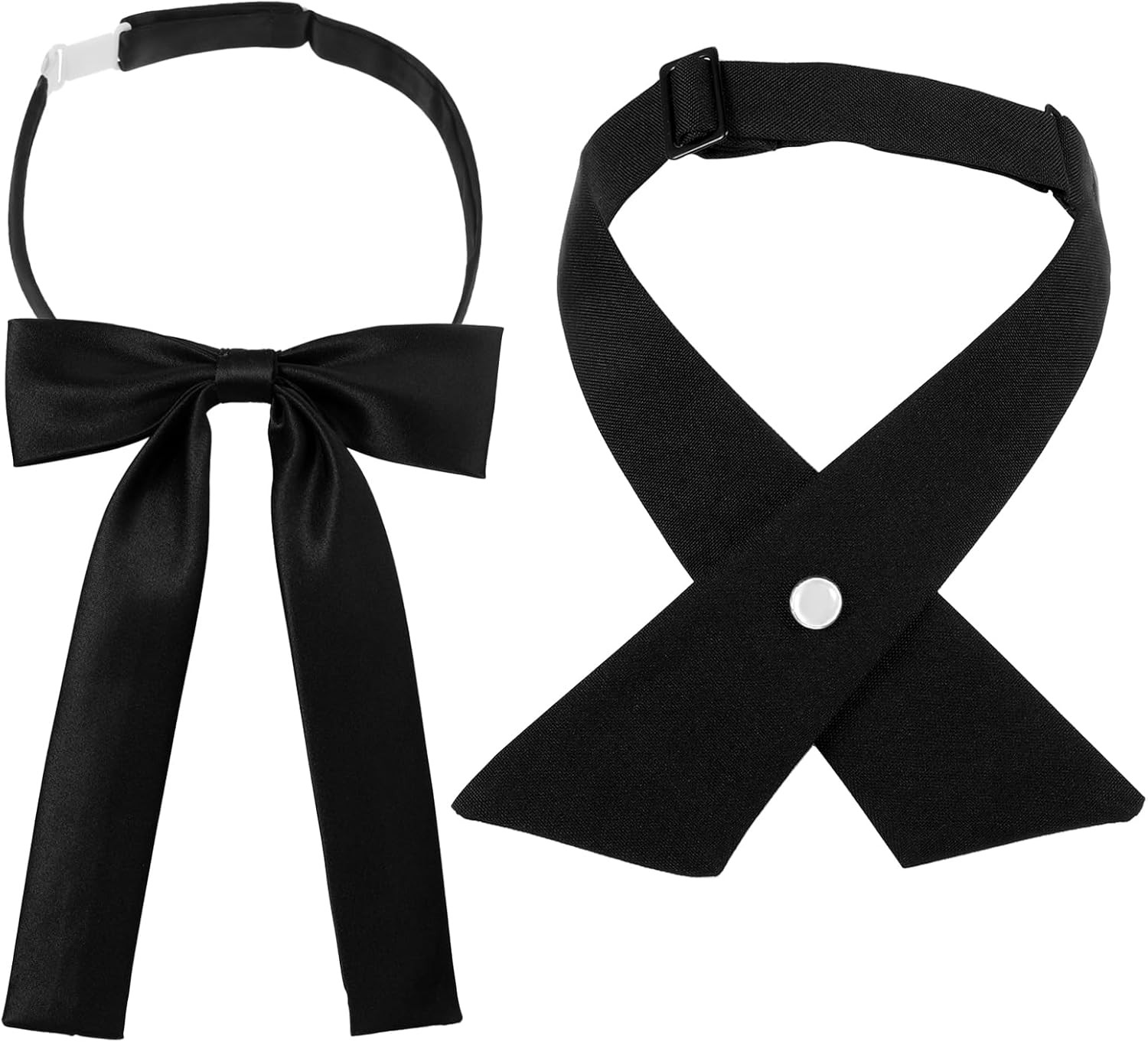 Bow Tie for Women – 2Pcs Women’S Bow Ties,Pre-Tied Adjustable Bowties