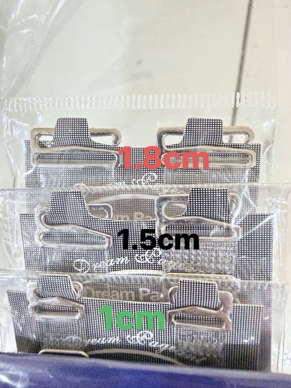 2 Pairs Clear Transparent Invisible Adjustable Shoulder Bra Straps, 1/1.5/1.8CM