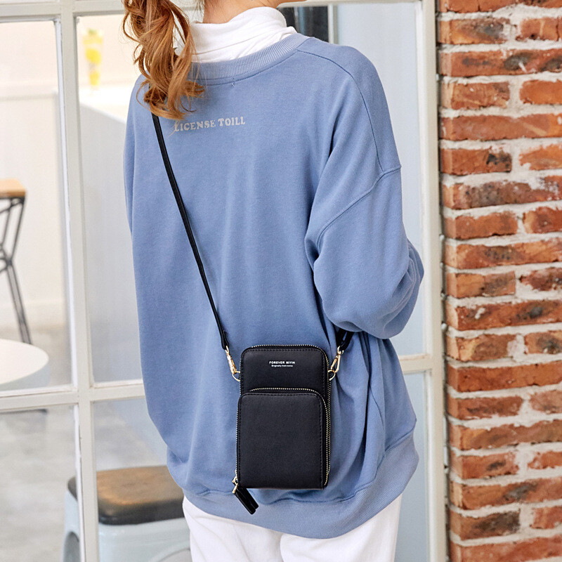 Touch Screen Cell Phone Purse Crossbody Women Leather Wallet Pouch Shoulder Bag
