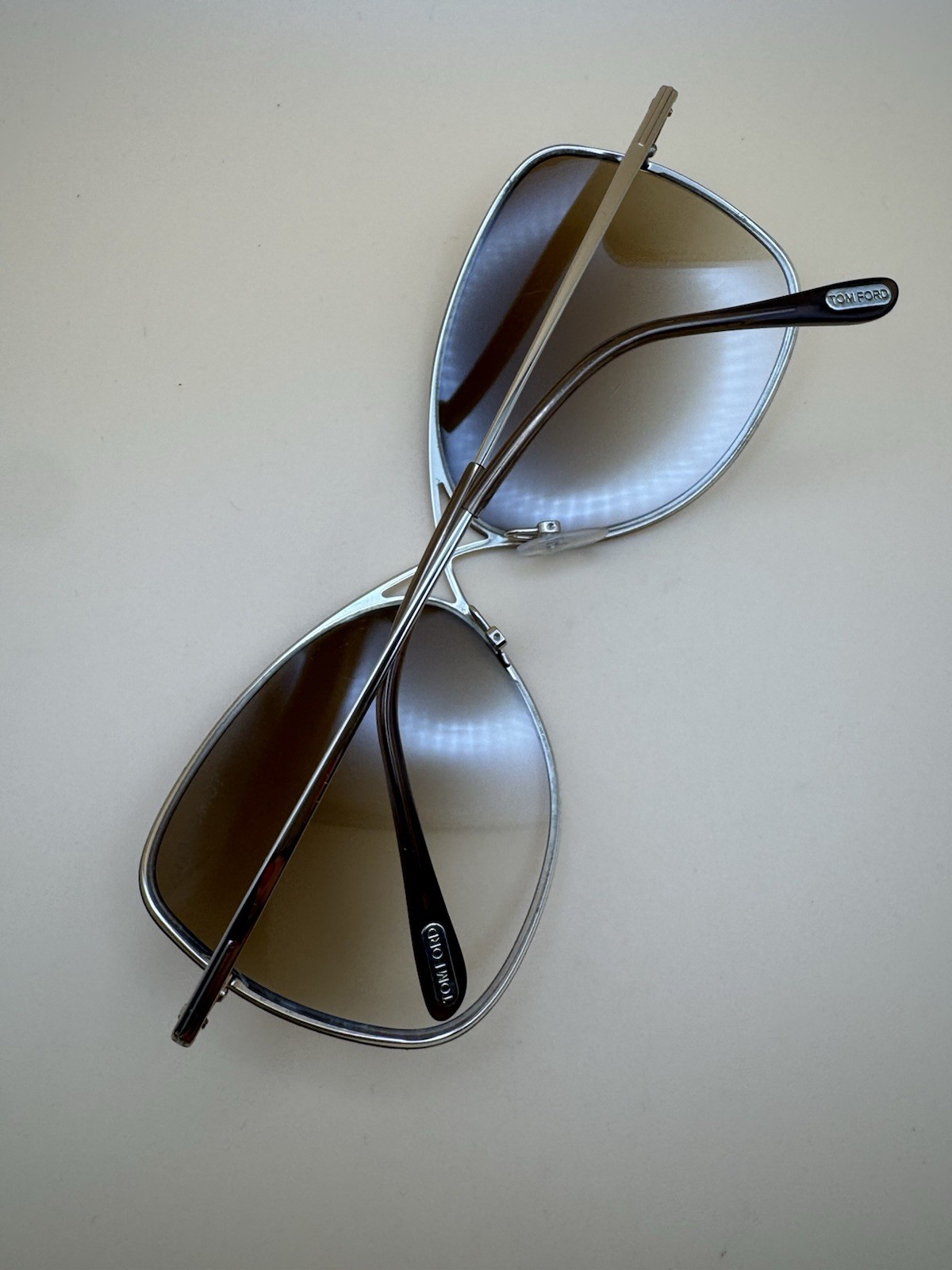 Tom Ford Colette TF250 28F Gold Brown Sunglasses 63-12-135mm Made In Italy Used