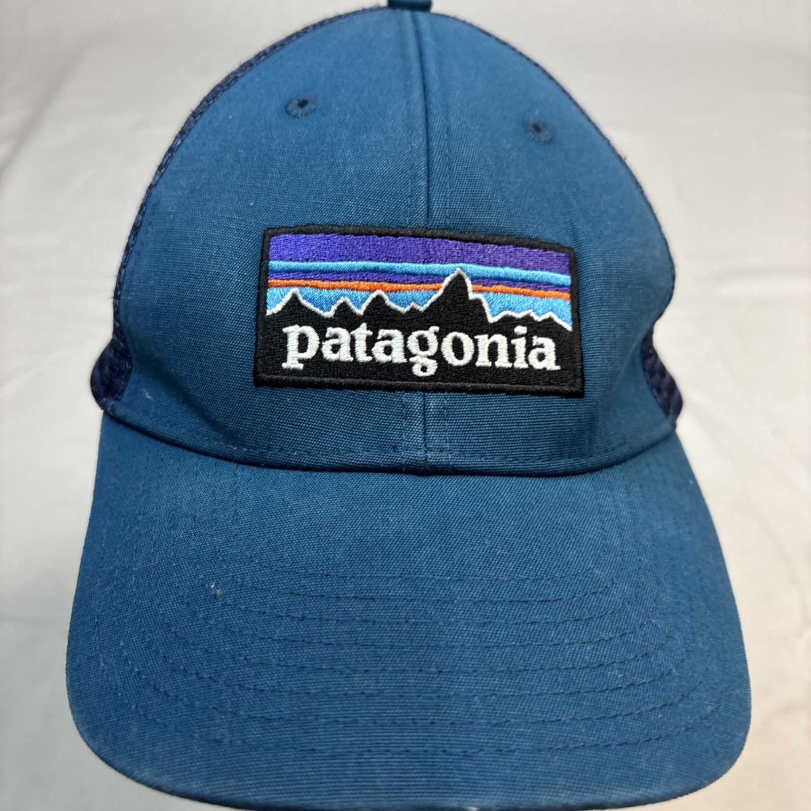 PATAGONIA CAP P6 Logo Lo-pro Trucker Cap Blue Hat Unisex Snapback