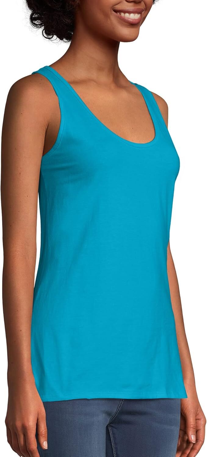 Hanes Scoop Neck Tank Top Sleeveless Lightweight Essential Women