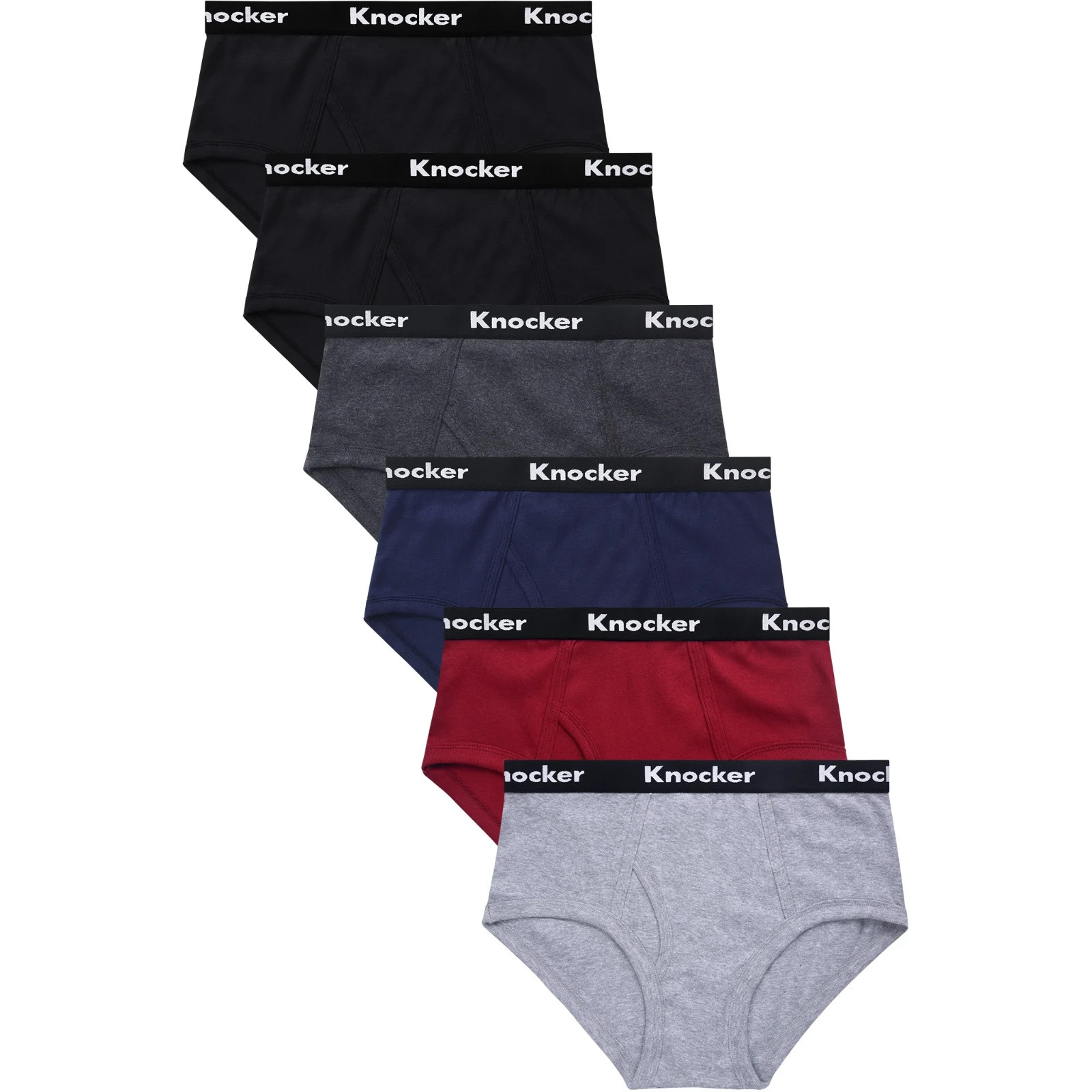 6 Pack Men’s Classic Color Band Briefs 100% Cotton Assorted Lot Underwear S-XL