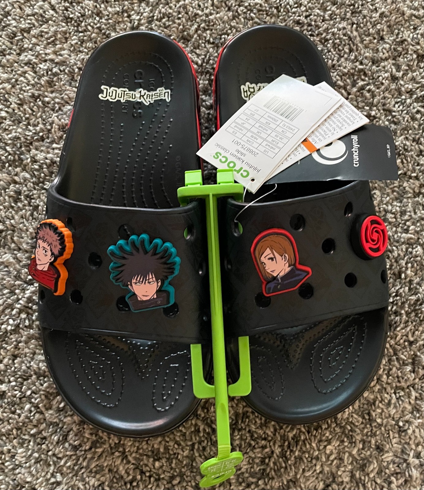 Crocs Jujutsu Kaisen Classic Slide, Black, W8/M6 – NEW