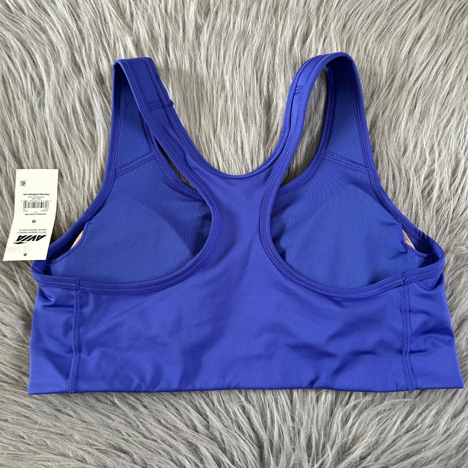 Avia Wirefree Sports Bra Women’s Size Medium Blue Racerback Medium Support NEW