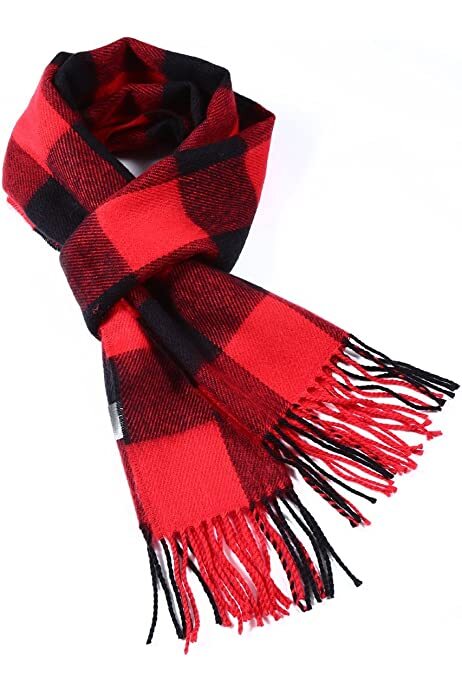 For Womens Mens 100% Cashmere Scotland Made Plaid check Warm Scarves Wool Scarf