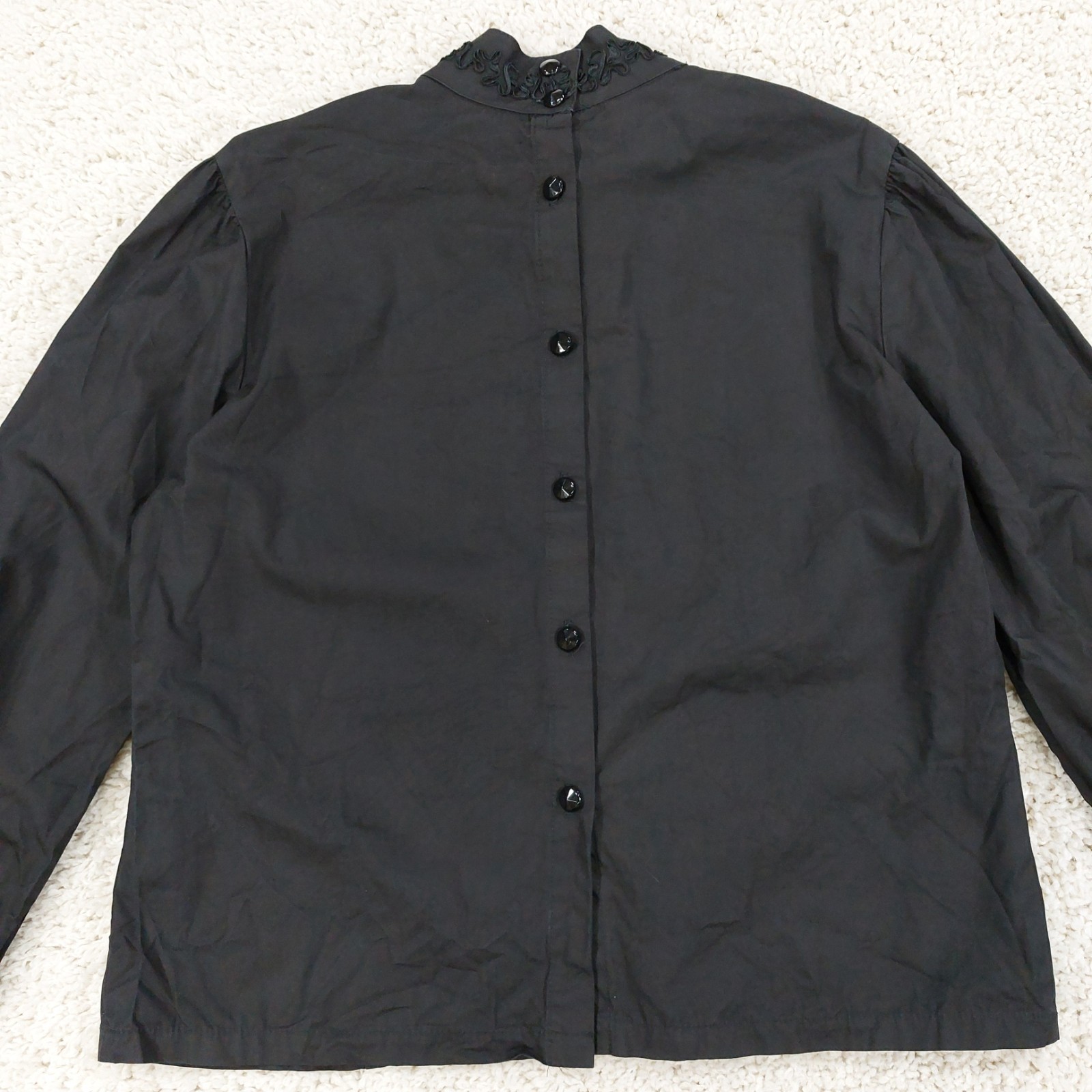 Wah Maker Black Blouse Womens Large, Edwardian, Victorian, Pioneer, Steampunk