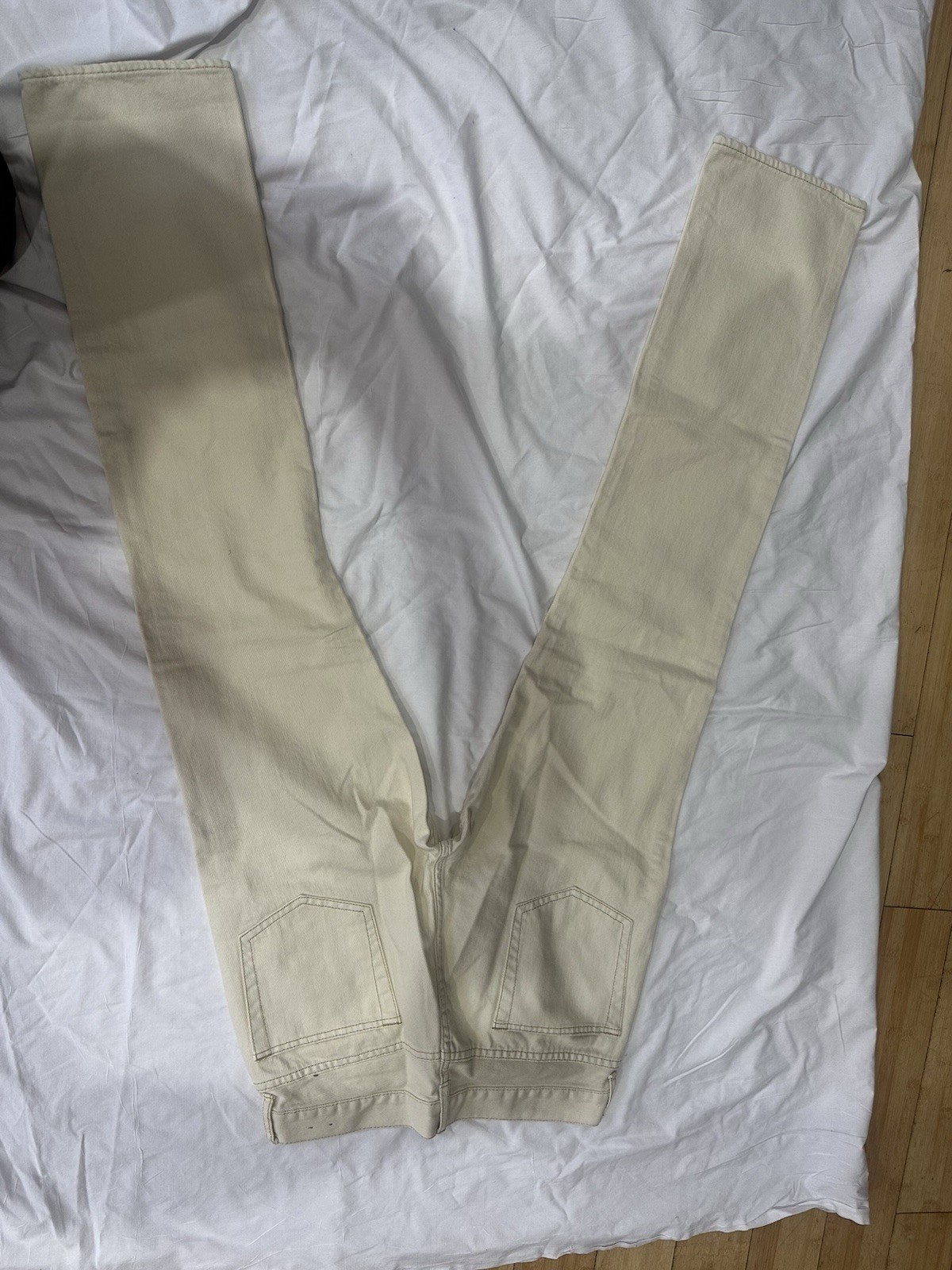 J.CREW Men’s Beige Slim Mid Rise 5-Pocket Light Wash Cotton Denim Jeans