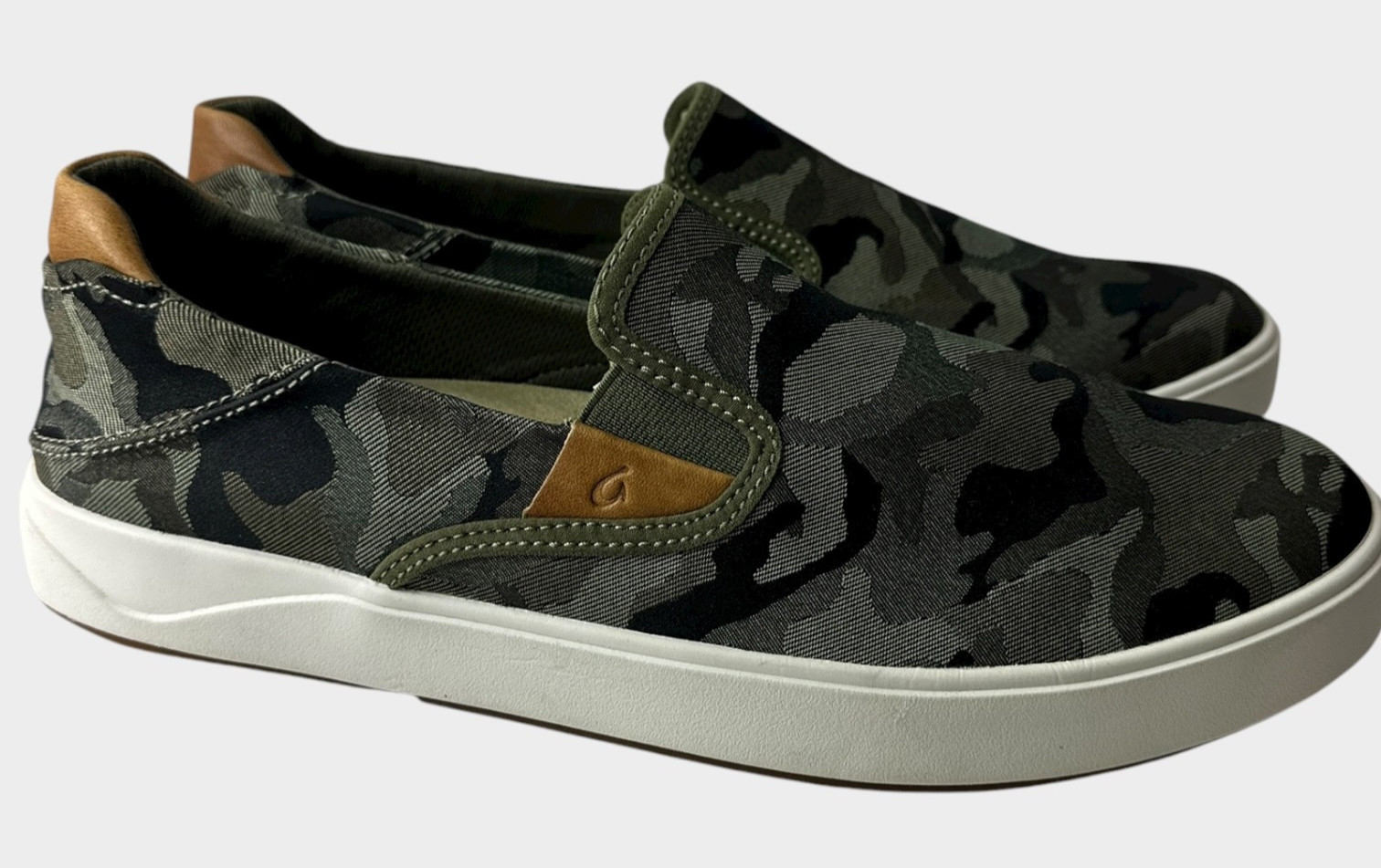 OLUKAI Lae’ahi Pa’i Camo Green Slip On Casual 10444-6ZKE Men’s Shoes Size 11