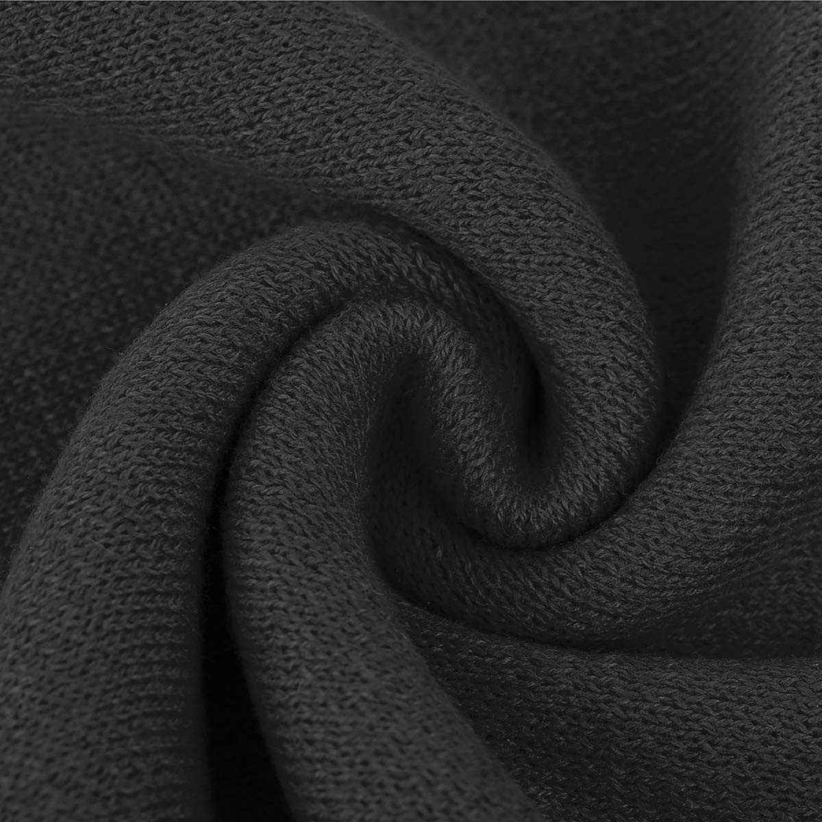 ChunCui Mens Long Thick Scarf Solid Color Soft Warm Cashmere Large, Black
