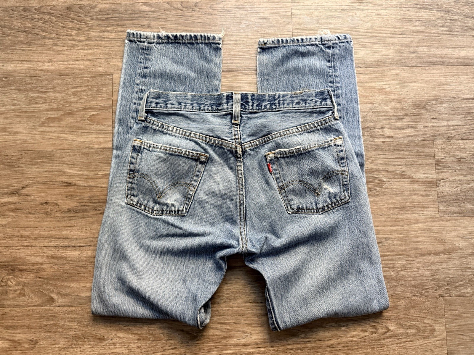 Vtg Y2K Levis 501 Jeans Thrashed Distressed Faded Grunge Skate 90s Grunge 30×29