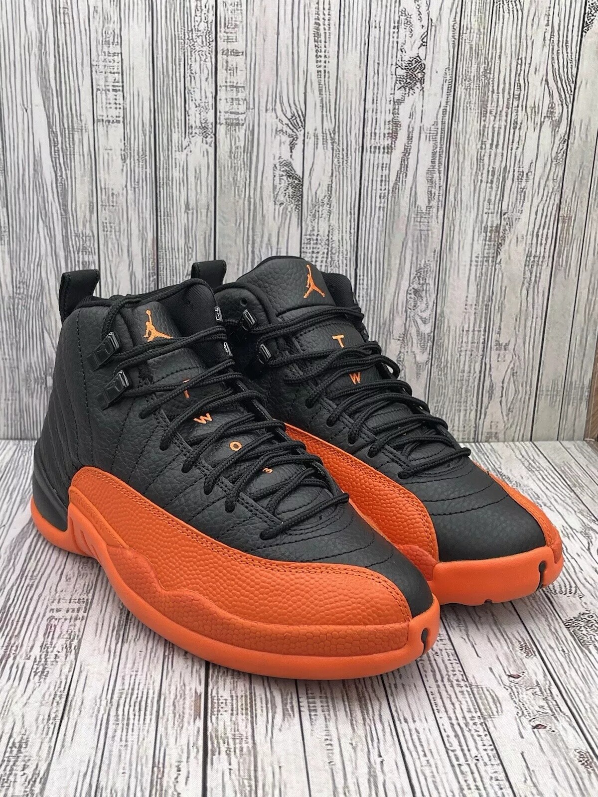 Size 9-13 Nike Air Jordan 12 Brilliant Orange Basketball Mens Shoes