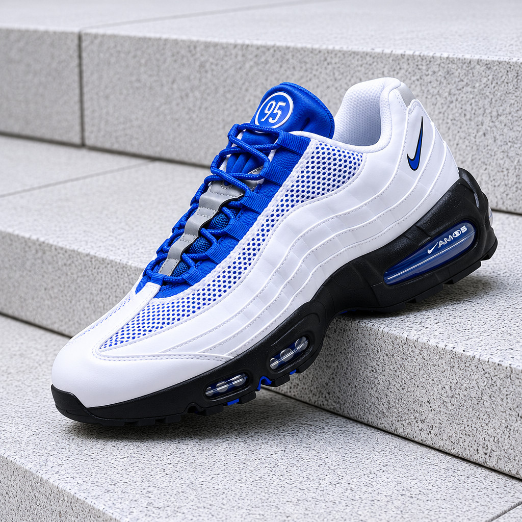 Nike Air Max 95 SE Big Bubble Total 90 White Blue IB6830-100 Men’s Size New