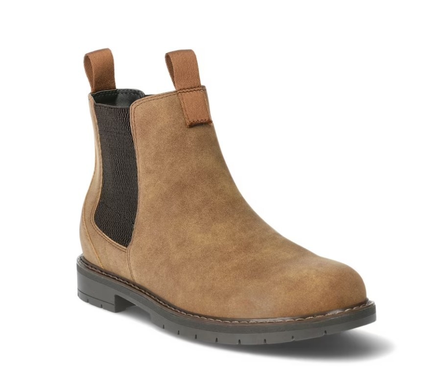 Portland Men’s Brown Chelsea Ankle Boots Round Toe Slip-On 13 Std New WOB