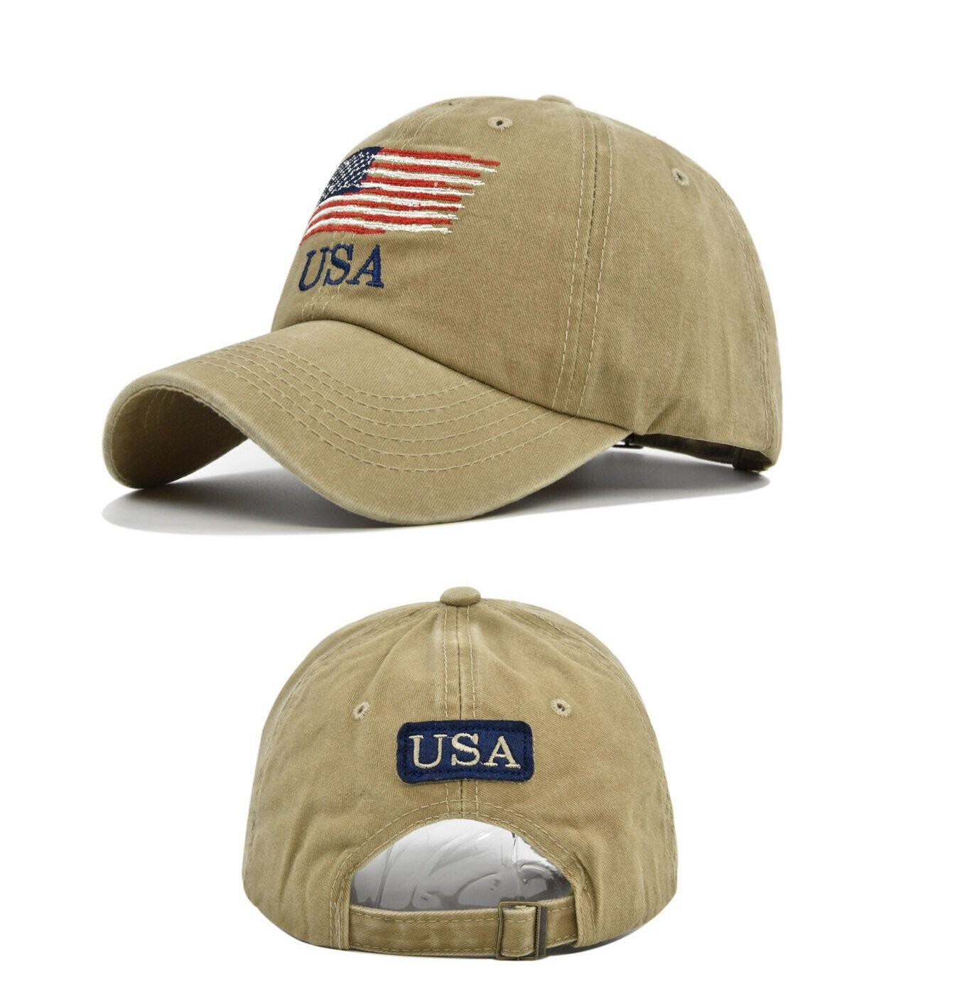 American US Flag Embroidered Low Profile USA Baseball Cap Adjustable Hat 2024 US