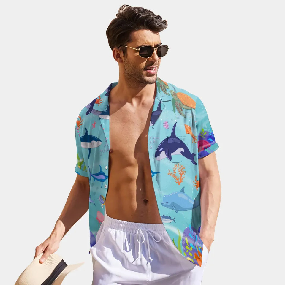 Ocean Fish Sealife Deep Sea Nature Beach Hawaiian Shirt Gift