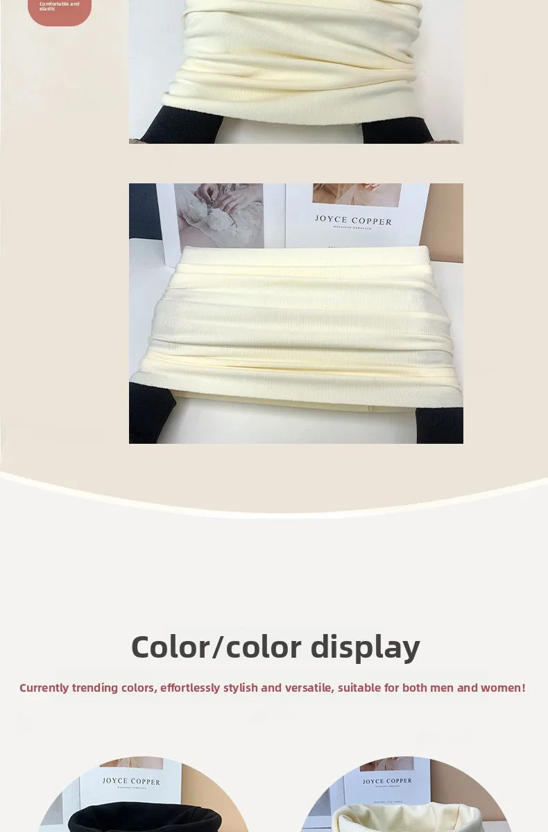 Pure Wool Knitted Ring Scarf Elegant Neckerscarf Female Soft Warm Cashmere False