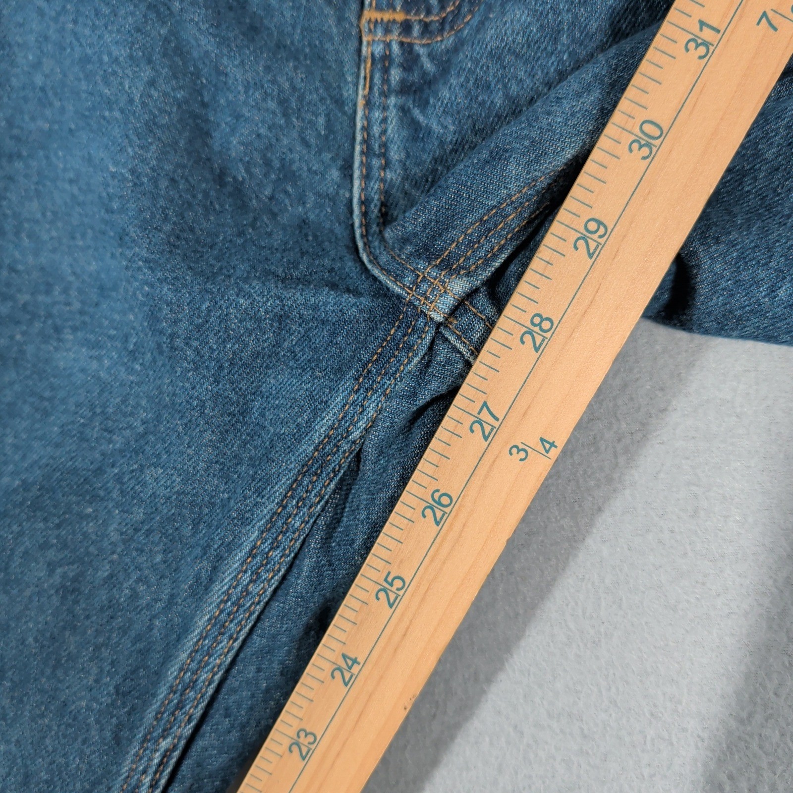 Carhartt Jeans Mens 48×28 Blue B460 DVB Relaxed Fit Workwear Denim Pants