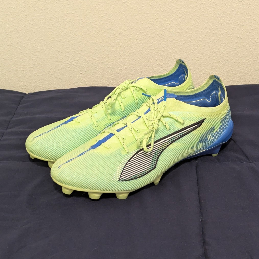 Puma Ultra 5 Ultimate FG Soccer Cleats size 12 Apple White Blue 107683-03