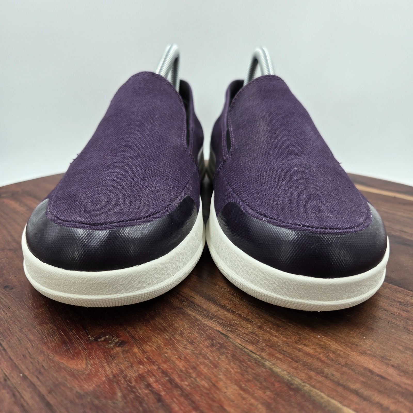 FitFlop Sporty Pop Skate Shoes Women’s 8.5 Purple White Comfort Slip On Sneakers