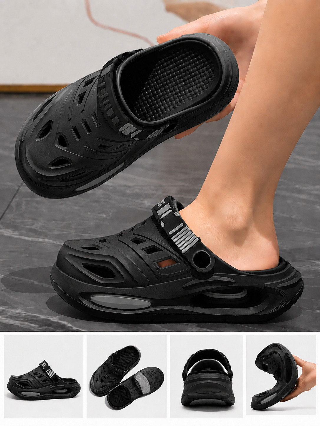 Men’s EVA Arch Support Clogs Lightweight Breathable Anti Slip Casual Sandals Out