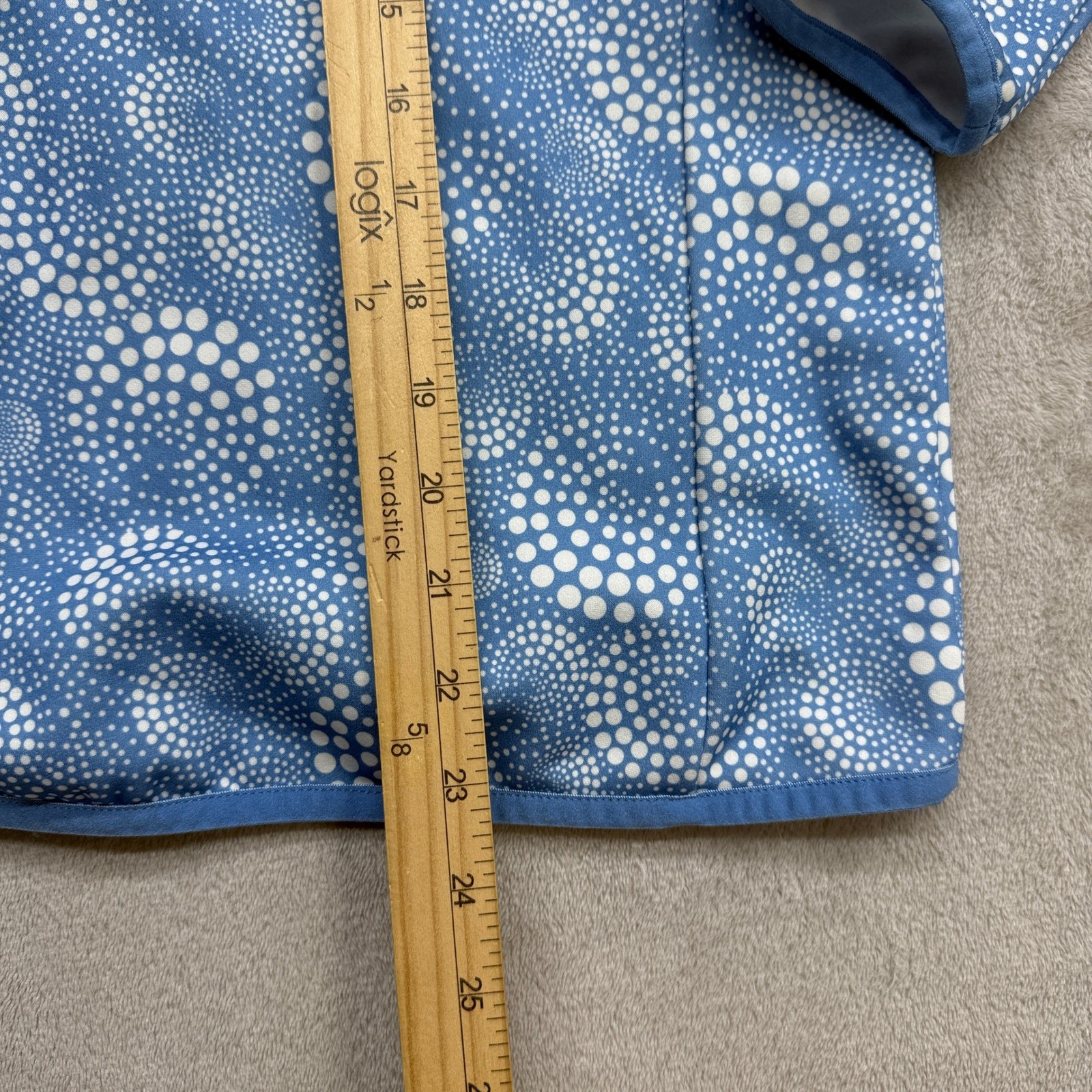 The North Face Full Zip Hoodie Girls XL Blue Polka Dot Swirl Softshell Jacket