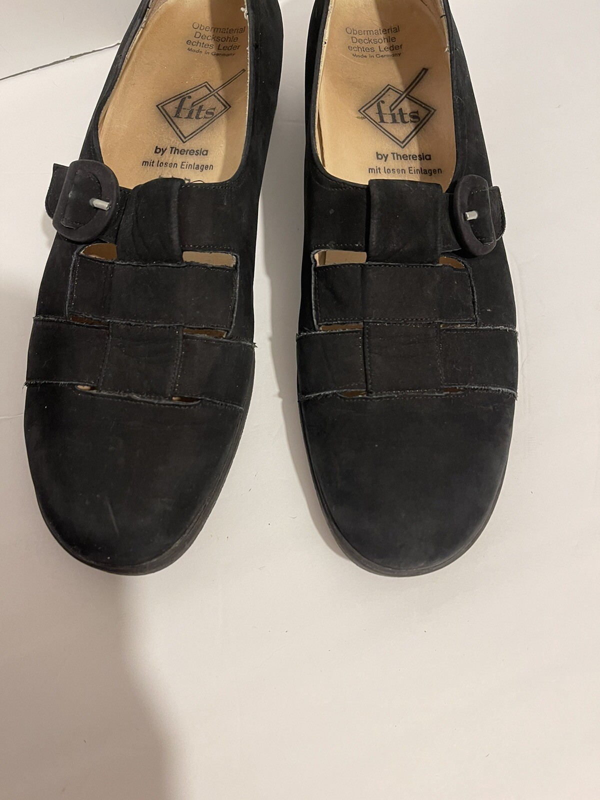 Fits by Theresia Bianca Black suede Shoe Mary Jane style women’s size 8.5