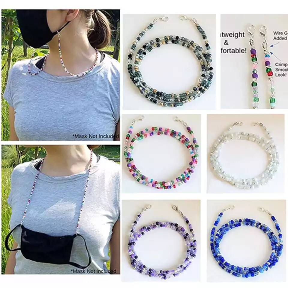 Fashion Eyeglass Chain , Mask Chains Retro Colorful Beads Lanyards