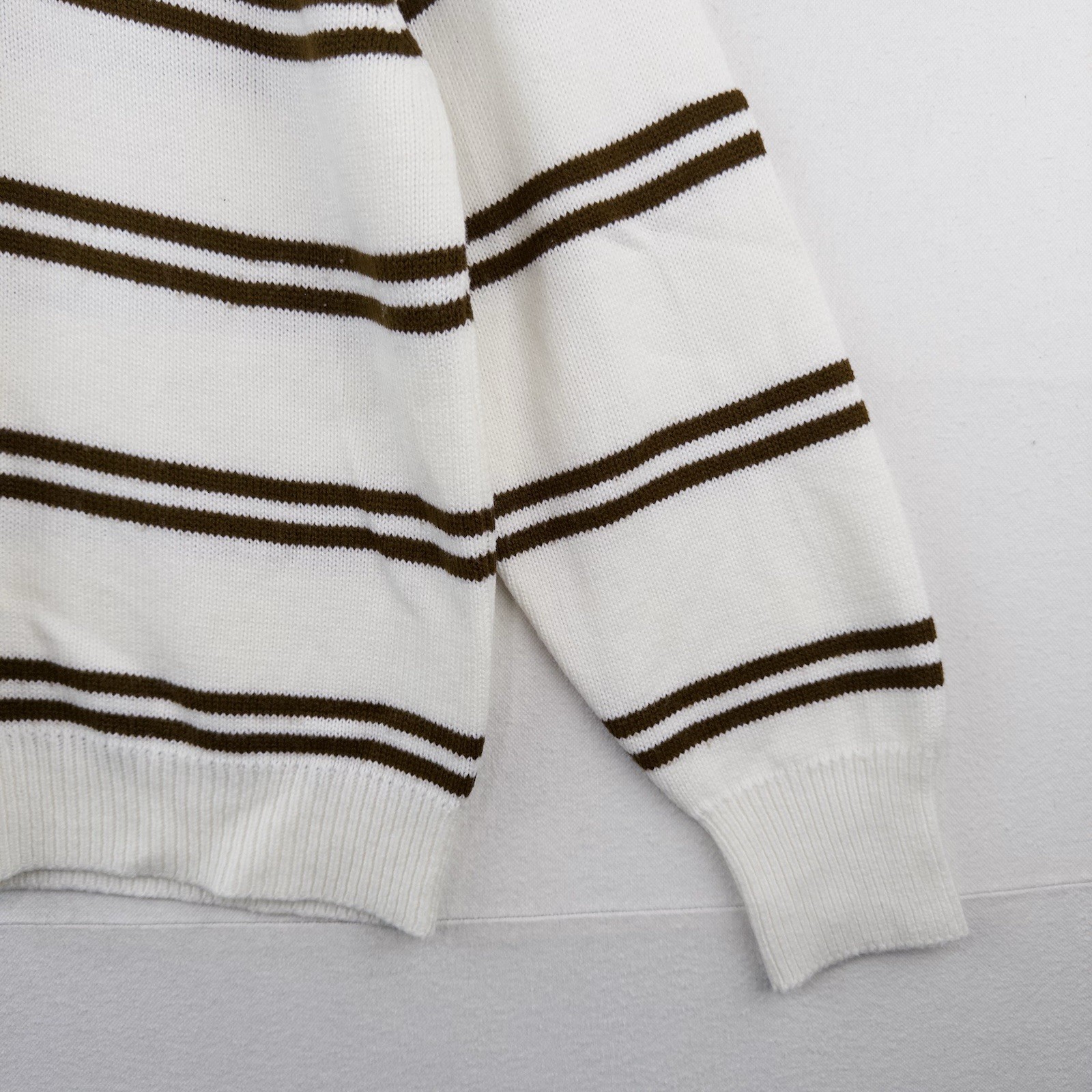 60’s Vtg Donegal Estate Mens L Orlon Acrylic Knit Polo Sweater Loop Collar Cream
