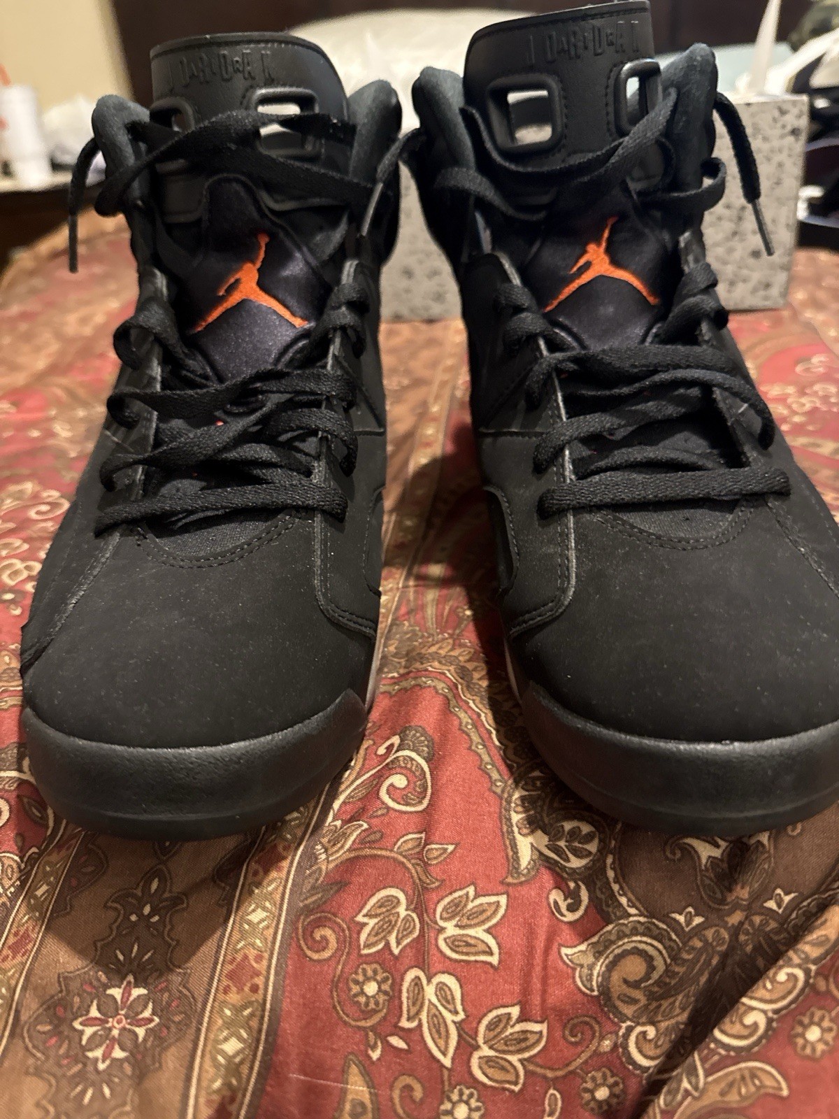 Jordan Air Jordan 6 Retro Infrared Black/Red Nubuck High Top 384664-060