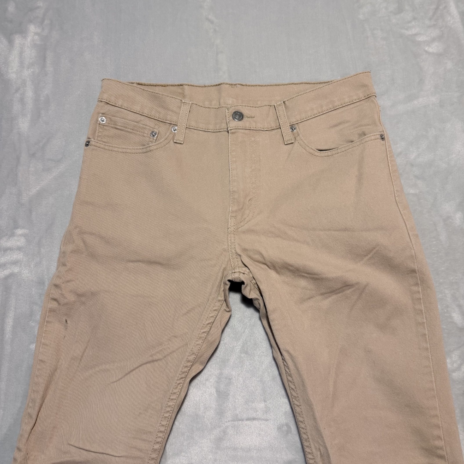 Levis 511 All Seasons Tech Pants Mens 32×32 Beige Slim Straight Fit Red Tab