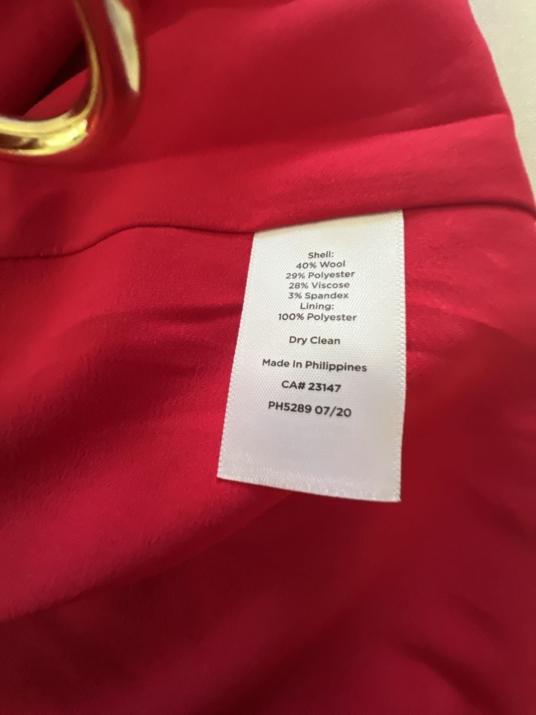 Talbots Red Tartan Plaid Wool Blend Flounce Hem Sheath Dress
