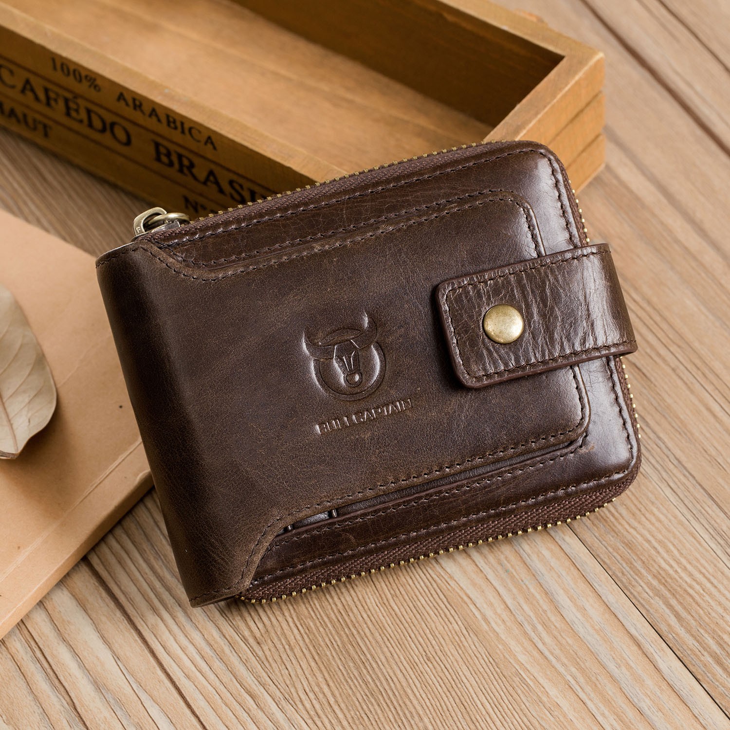 Men Wallets Genuine Leather Exceptional Slim Purse ID Card Holder Coin Pocket US