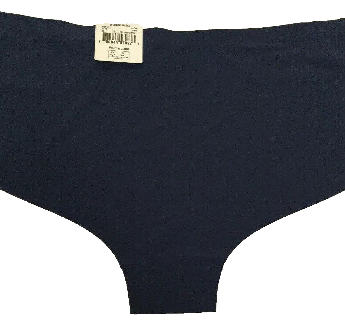 Blue Laser Cut Hipster Style Panties Choose Size L-XXL Solid Color Smooth Nylon