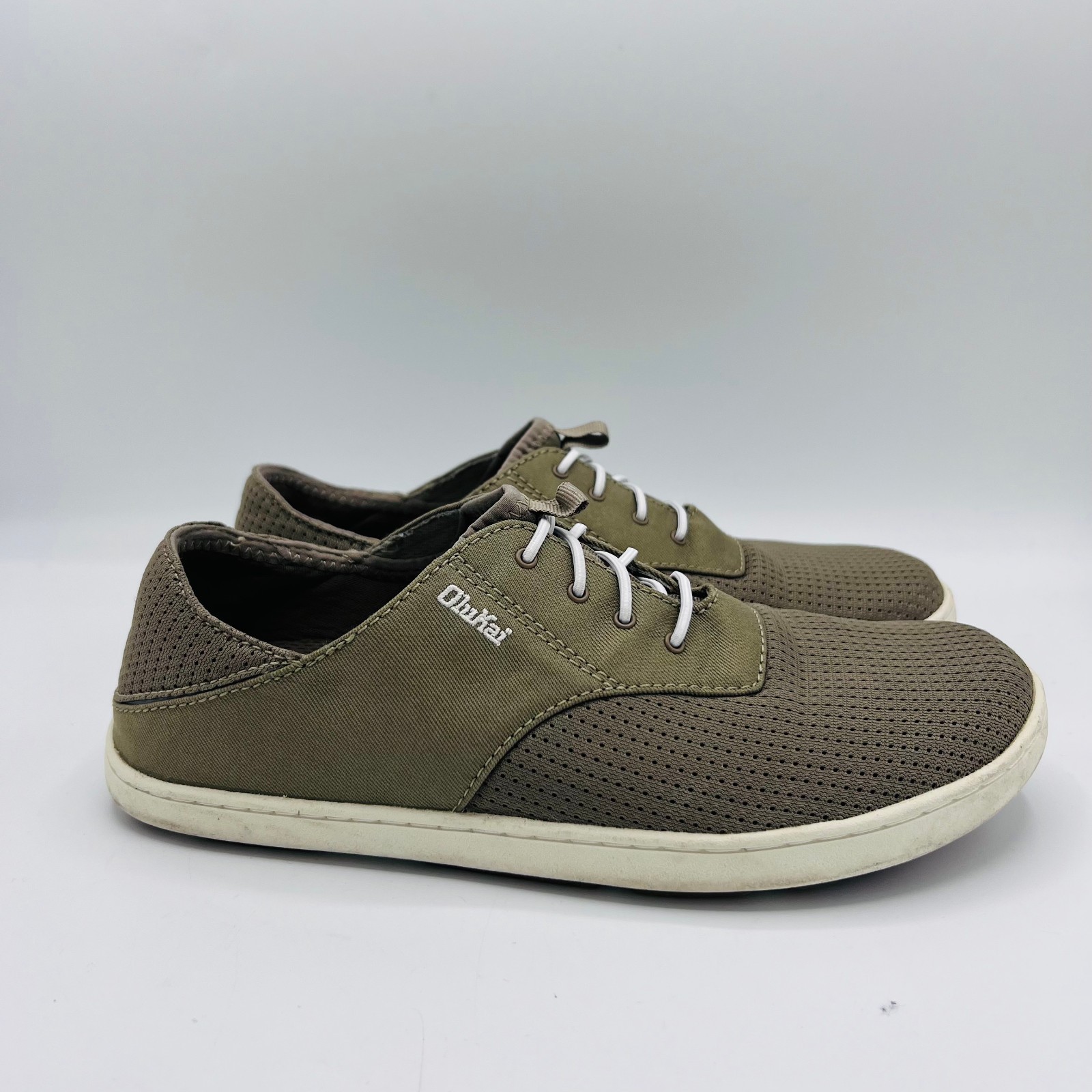 OluKai Nohea Moku Men’s No Tie Boat Shoes Size 7 $120 in Clay Tapa