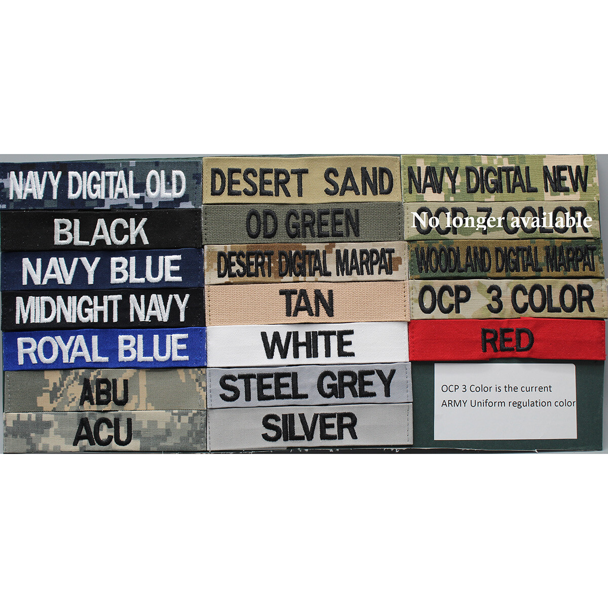 Name Tapes, Military Nametapes, Custom Name Patches, Embroidered Name Tags