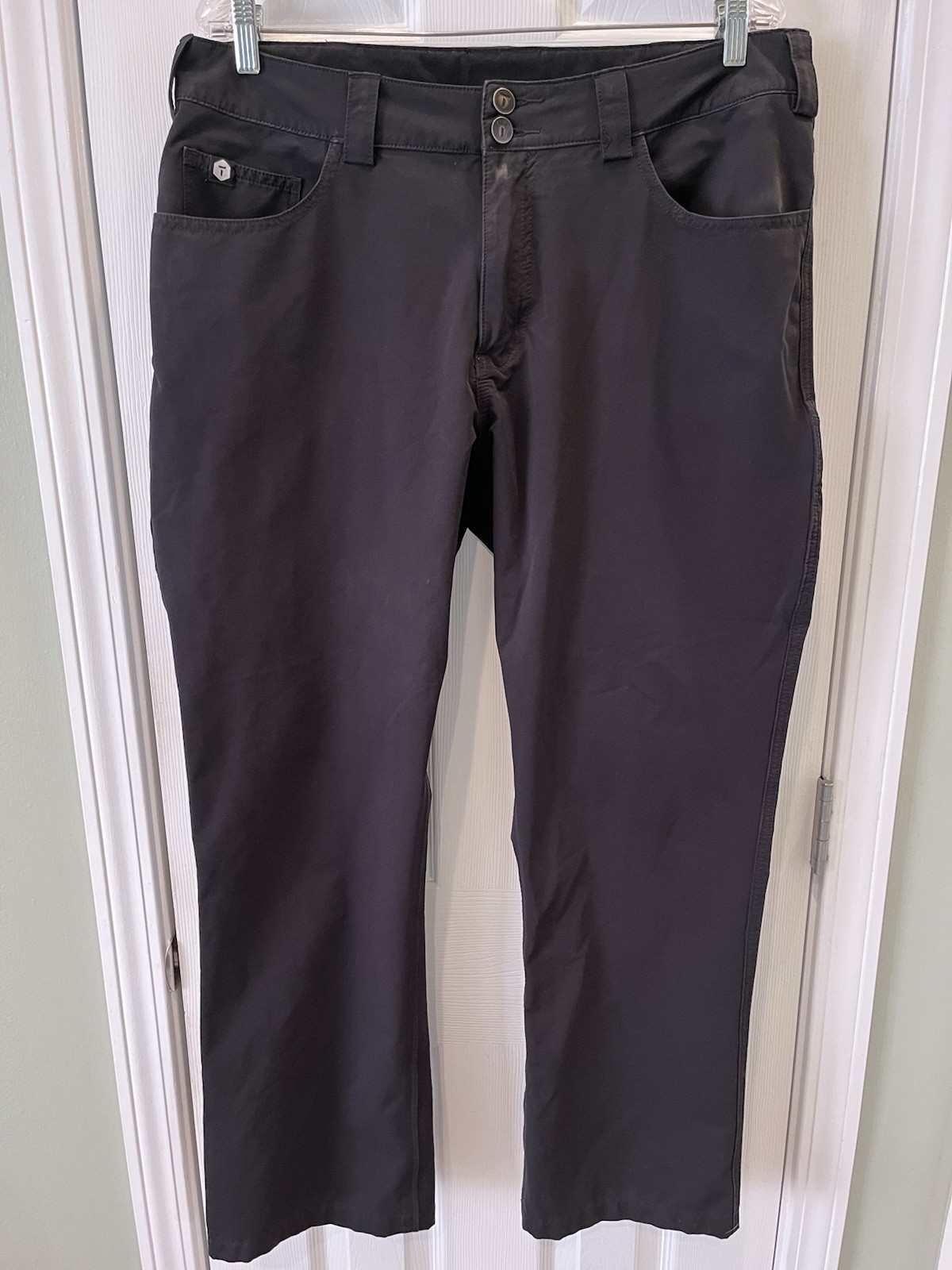 TRUEWERK BC1 Bootcut Werkpant Pants Mens 36×30 Black Stretch Workwear Chino
