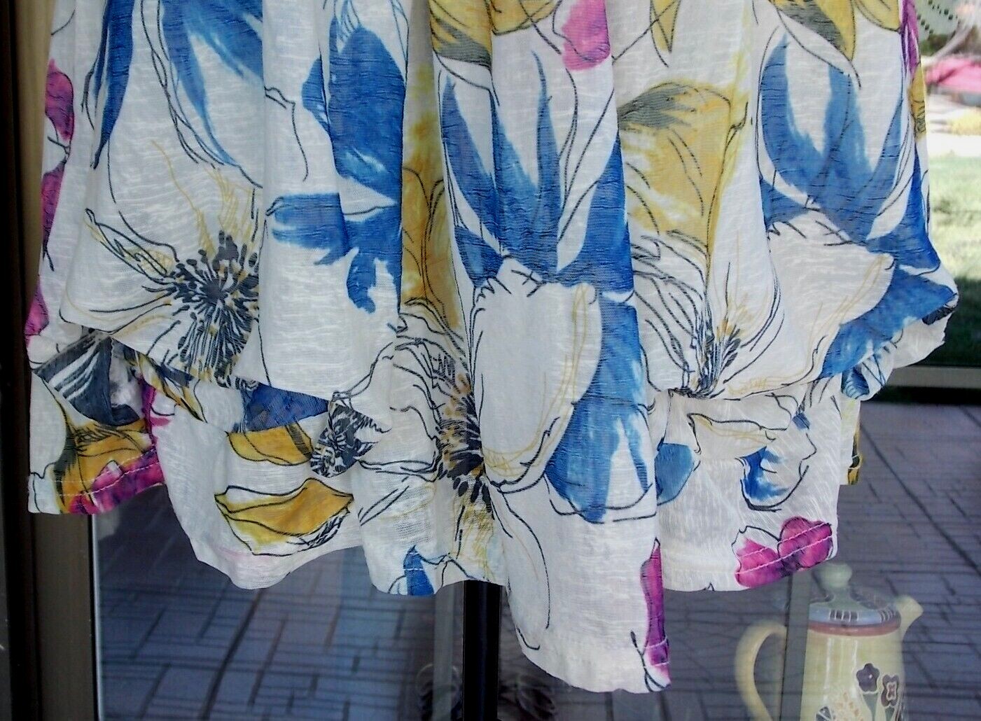 Pretty Angel Lined Beaded Halter Style Sleeveless Ballon Hem Tunic Shirt Sz. S