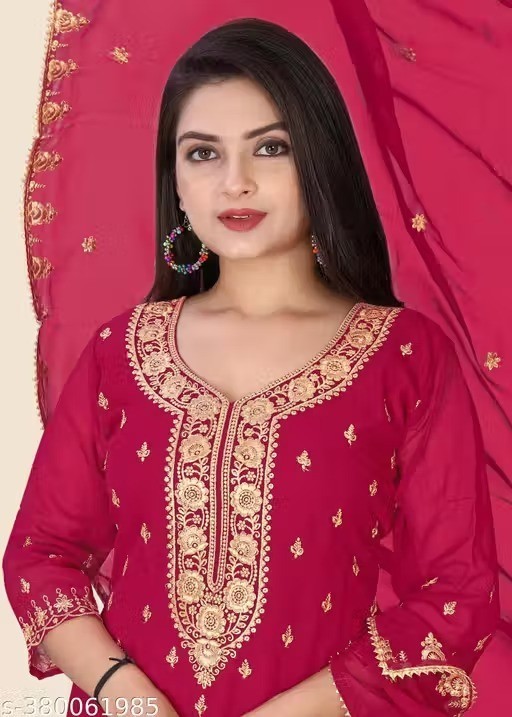 Readymad Georgette Kurta/kurti and plazoo Set for Women’s Party Festive Outfit
