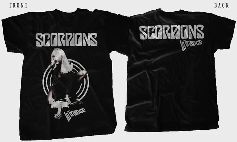 New DTG/DTF Custom Printed T-Shirt – SCORPIONS “In Trance” Album Graphic Tee