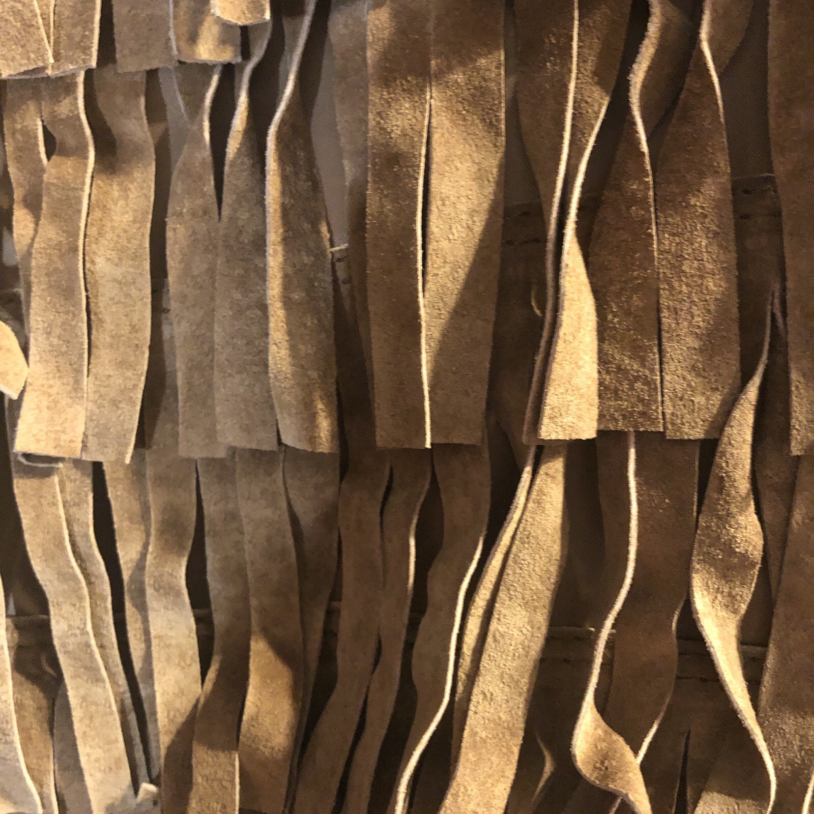 Real Suede Tasselled Mini Skirt Uk 14 Tan Layered Fully Lined BNWT RRP £50 NEXT