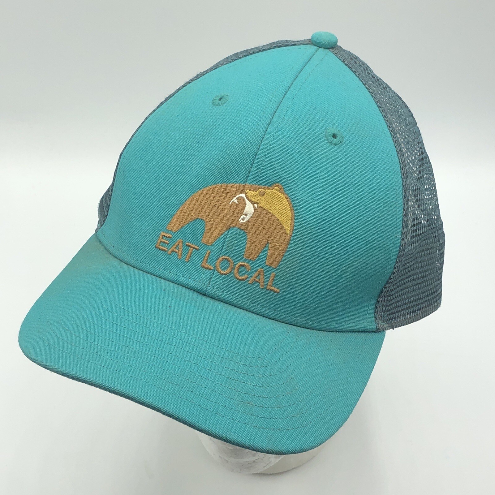 Patagonia Eat Local Up Stream Bear LoPro Snapback Trucker Hat Adjustable Cap
