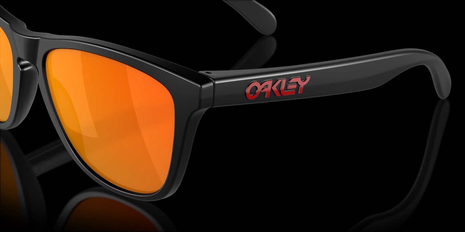 Oakley Frogskins Polarized Sunglasses Prizm Ruby Lenses Matte Black Frame New