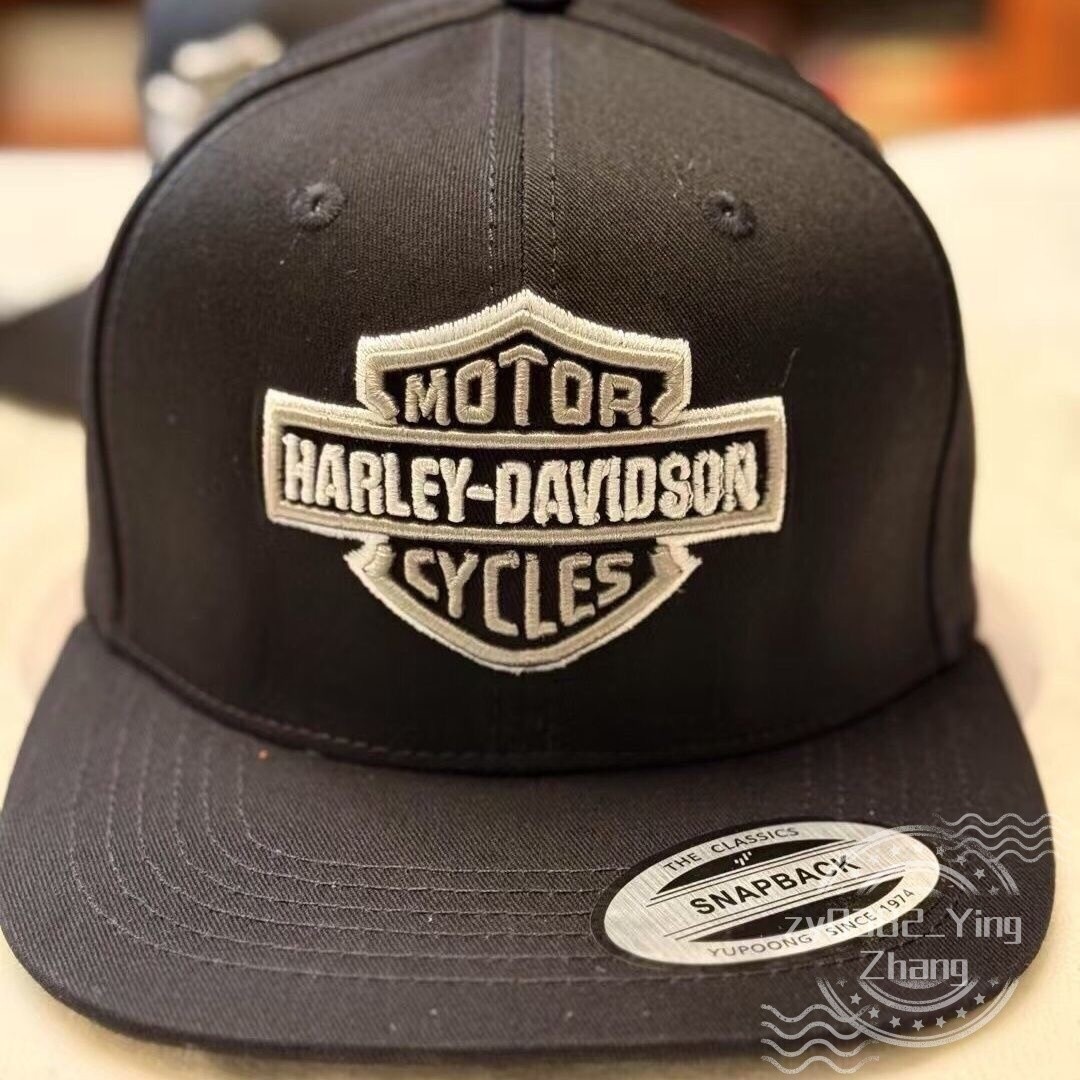 Harley-Davidson Men’s Embroidered Casual Sport Adjustable Flat Brim Baseball Cap
