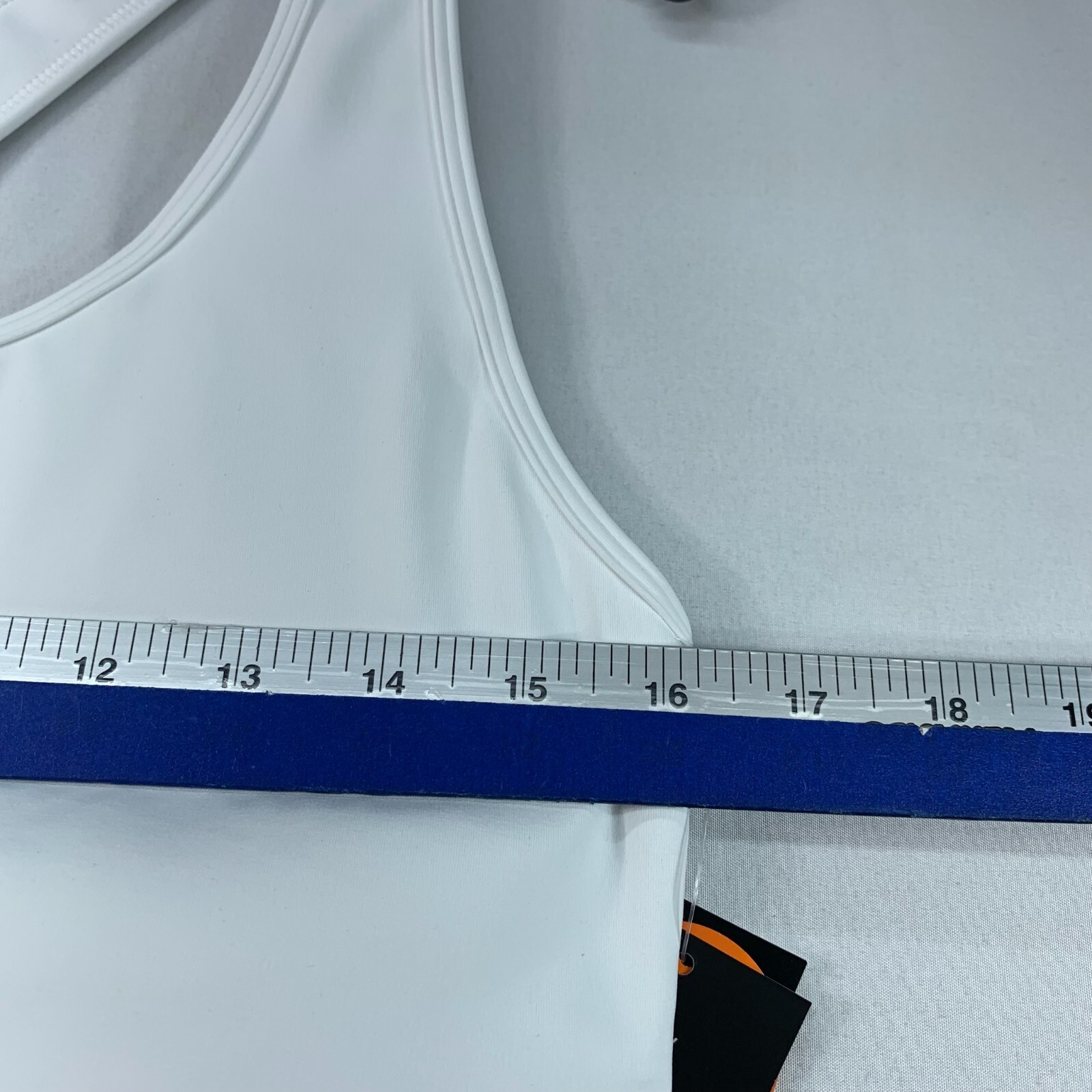 Ideology Sports Bra Womens Plus Size 2X White Sleeveless Stretch New