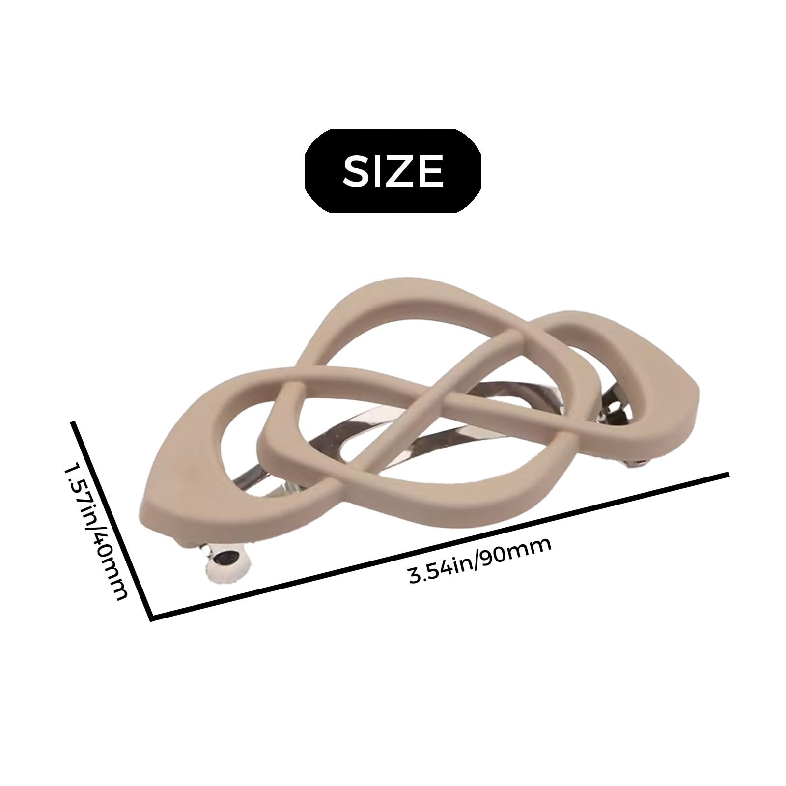 3Pcs Flat Hair Clips for Women – French Claw 1 Count (Pack of 3), mixcolor