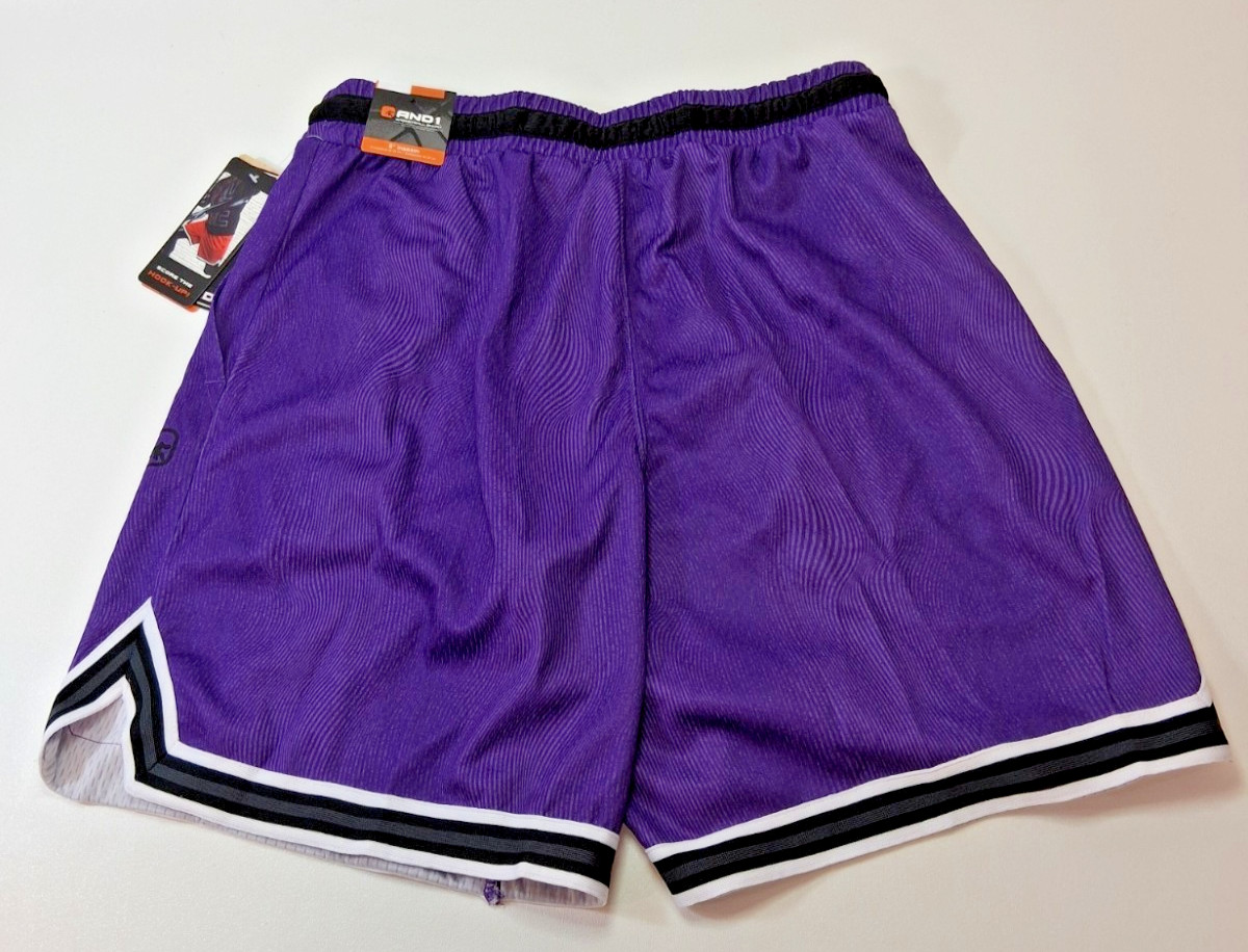 And1 Mens Basketball Gym Athletic Shorts 8″ Inseam S M L XL 2XL 3XL Purple White
